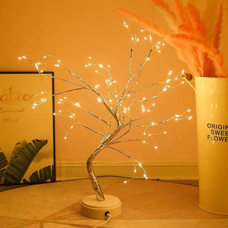 Lampe de chambre à coucher à LED en fil de cuivre