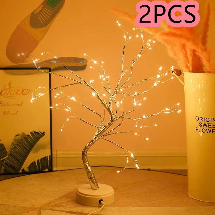 Lampe de chambre à coucher à LED en fil de cuivre
