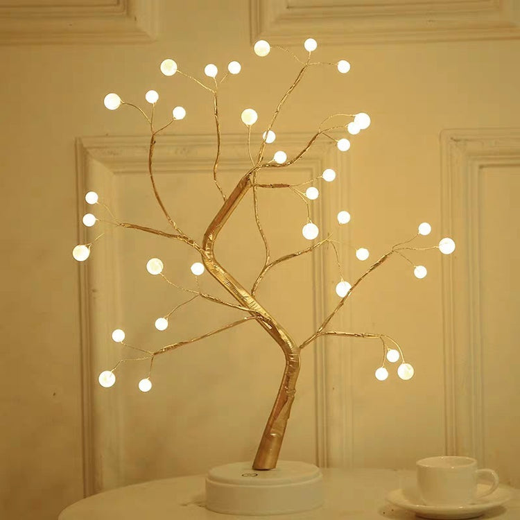 Lampe de chambre à coucher à LED en fil de cuivre