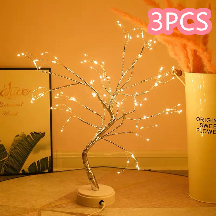 Lampe de chambre à coucher à LED en fil de cuivre