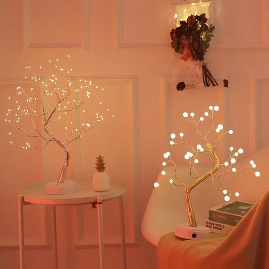 Lampe de chambre à coucher à LED en fil de cuivre